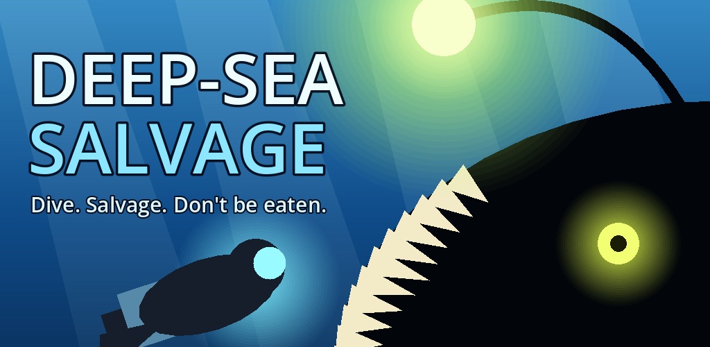 The Deep-Sea Salvage key art: the Lurker, the lure and the diver in dark water.
